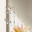 Hanging Sun Light Catcher Crystal Wind Chime Star Moon Pendant Home Window Deco_