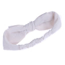 Korean Stripe Bow Knot Baby Hair Band Infant Cute Elastic Headband(Grey)