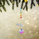Crystal Wind Chimes Chandelier Rainbow Dragonfly Beads Hanging Decor (1) Newly