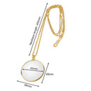 Magnifying Glass 5X Magnifier Optical Lens Portable Necklace Jewelry Loupe Gifts
