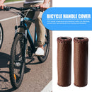1 Pair Cycling Handlebar Covers PU Leather MTB Bike Handle Grips (Coffee) Newly