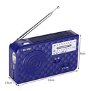 Solar AM/FM Radio Emergency LED Lamp Power Bank for Outdoor Camping (Blue) Newly
