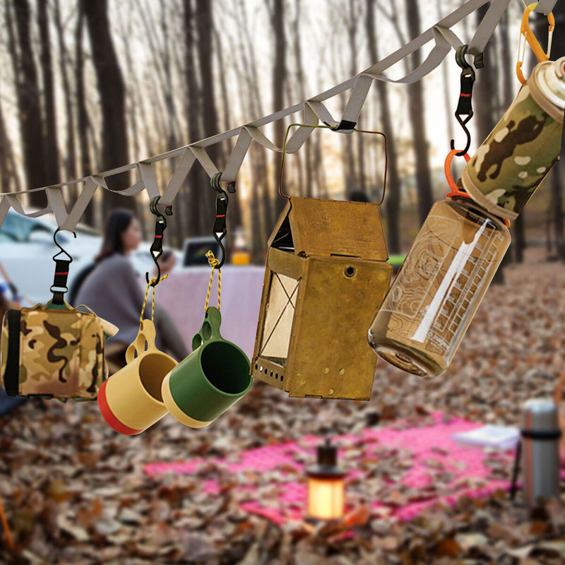 Camping Campsite Storage Strap Hanging Rope Lanyard Hanger (5m Khaki)