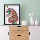 5D DIY Partial Drill Special Shape Unicorns Rhinestone Drawing Decoration Kit