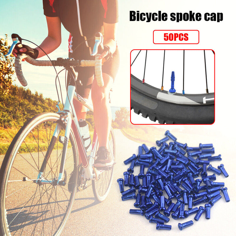 50pcs Mountain Bike Wheel Spoke Nipples for 14G 2mm Spokes MTB Bicycle Part