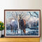 #A 5D DIY Diamond Painting Glacier Horse Kits Full Round Drill Wall Decor Crafts