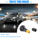 TR-412  In Shorty Black Rubber Valve Stems 100pcs TR412 Tubeless Tire Valves