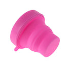 Outdoor Travel Silicone Retractable Tumblerful Collapsible Bottle(Pink)