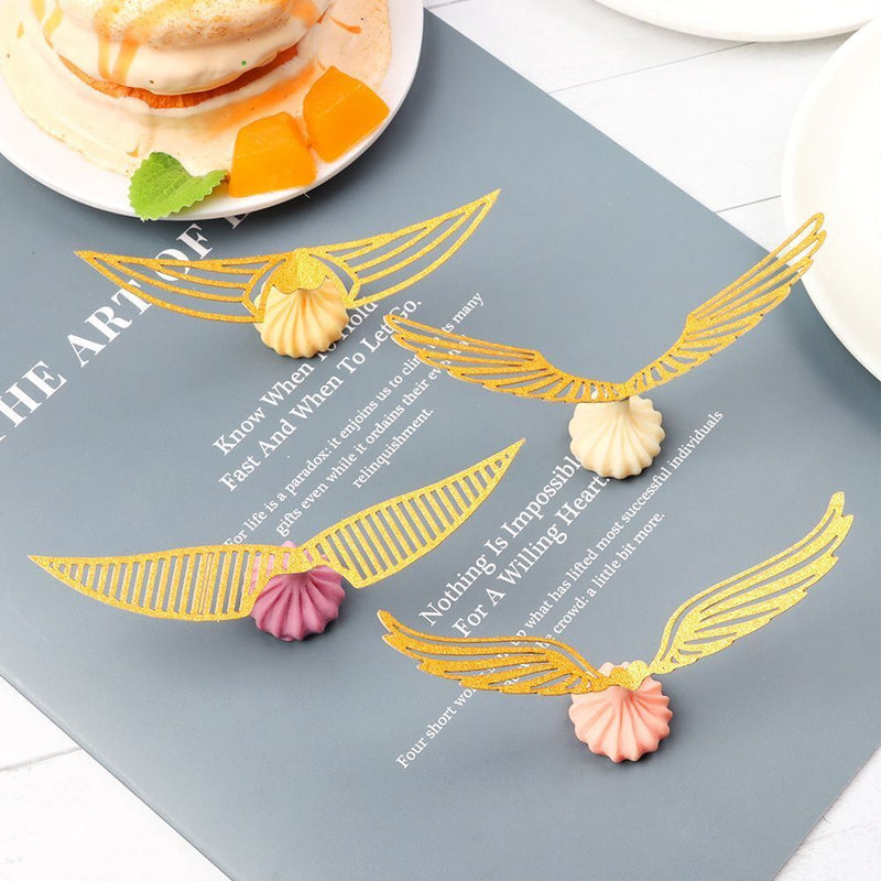 Wings Cake Decor Chocolate Decoration Hollowed Wings Toppers Dessert Toppers