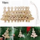 Carving Wood DIY Crafts Wood Pieces Xmas Tree Wooden Slice Merry Christmas