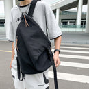 Japanese Simple Backpack Women Men Canvas Travel Solid Student Casual School Bag