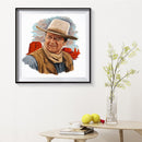 11CT Partial Embroidery West Cowboy Cotton Print Cross Stitch Home Decoration