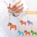 DIY Full Drills Diamond Paintng Special-shaped Girl Bag Animal Pendant Key Chain