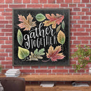 Diamond Painting Blackboard Leaves 5D Full Round Rhinestone Picture 30x30cm
