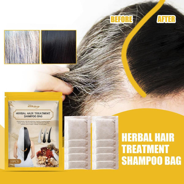 1 bag herbal hair shampoo filter bags herbal, treatment of hair loss`