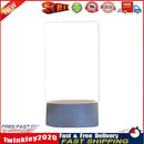Transparent Acrylic Table Night Light DIY Message Board Home Lamp (Round) Newly