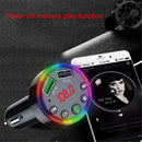 Dual USB LED Display Car Bluetooth Transmitter Modulator Compatible 5.0 FM
