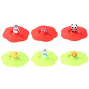 10pcs Torx Silicone Cup Cover Heat-resistant Reusable Cartoon (Red Snowman)