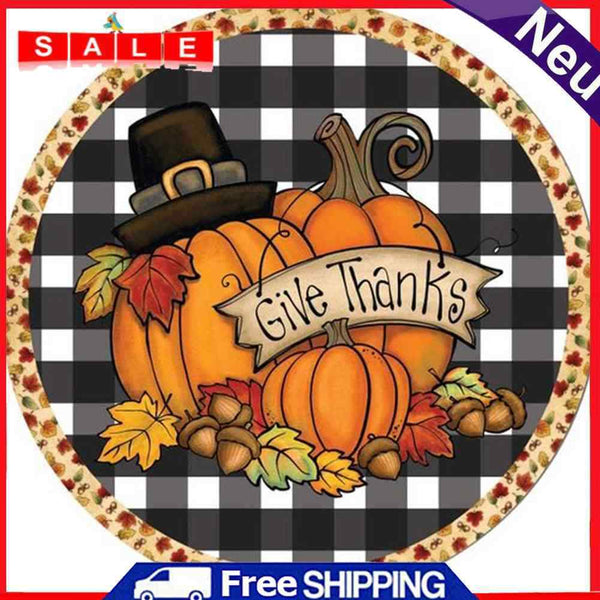 pumpkin Diamond Painting Full Round Rhinestone Wall