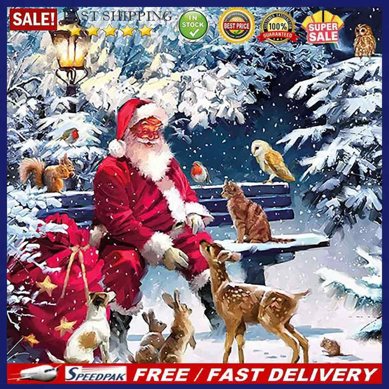 DIY Diamond Painting Kits Full Round Drill Santa and Animal Home Decoration