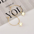 Bohemia Boho Party Hip Hop Star Hoop Earrings Large Circle Dangle Drop Ear Stud