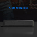 A4 USB Wired Sound Bar 6W Stereo Surround Speaker Music Player for PC Theater TV