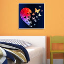 DIY Oil Paint by Numbers Half Heart Butterfly Hand Painted Acrylic Drawing