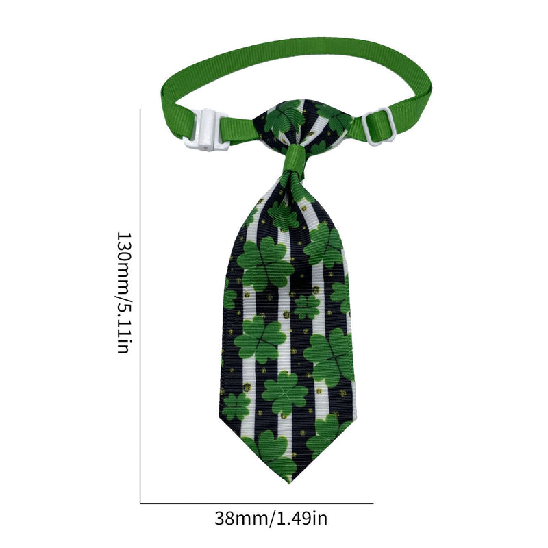 Dog Neck Tie St. Patricks Day Costume Pet Dog Cat Ties Collar - Irish Shamroc