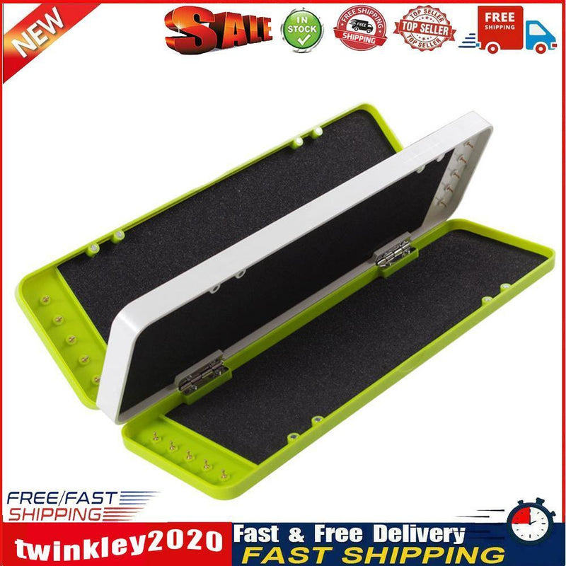 Fishing Rig Hook Tackle Box Fishing Gear Tool Storage Case (Green 32cm) Newly