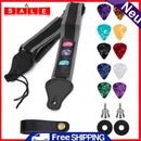 14x Guitar Strap with 10 Guitar Picks for Acoustic Electric Guitar Bass Belts