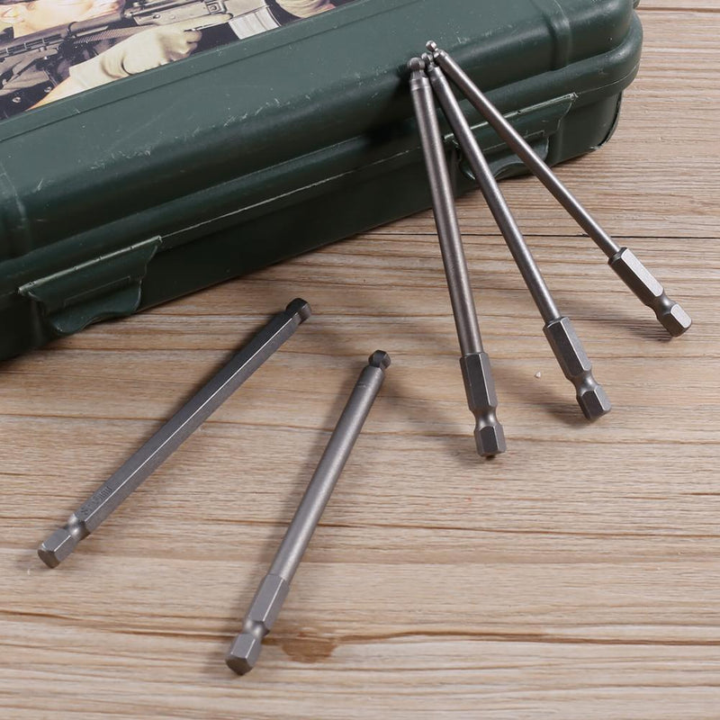 5pcs Magnetic Steel Ball End Hexagon Head Hex Screwdriver Bits Drill Sets