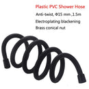 Shower Hose Bathroom Explosion Proof Pipe 1.5m Flexible Matte Black
