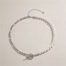 Chunky Chain Necklace Simple Toggle Clasp Clavicle Chain Jewelry Accessories