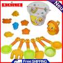 14pcs Beach Bucket Toys Kit Kids Summer Digging Sand Tool with Shovel Sandbox