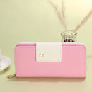 Long Women Wallets Card Holder Clutch Purse Coin Money Bag (Pink)