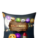 Halloween Linen Pillow Slip with Zipper Non-Fading Pillowcase Comfy Pillow