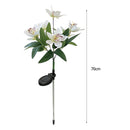 2x LED Solar Garden Orchid Light Waterproof Landscape Fence Decor (White) Newly