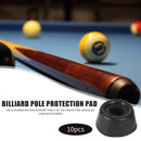 10pcs Pool Cue Tail Protective Sleeve Billiard Bar Rubber Bottom Pad Holder