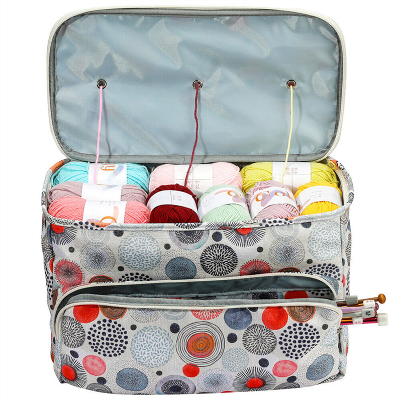 #A Yarn Storage Bag Large Capacity Knitting Tote for Thread Crochet Hooks Needle