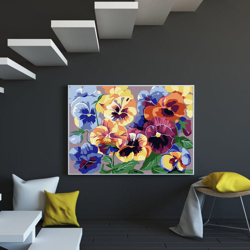 Oil Painting By Number Flowers Art Oil Digital Picture Home Wall Decor for Gi