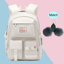Nylon School Backpack Waterproof Large Capacity Girls School Book Bag Mochilas