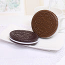 Office Use Makeup Tool Chocolate Pocket Mirror Mirror with Comb Cookie Shaped