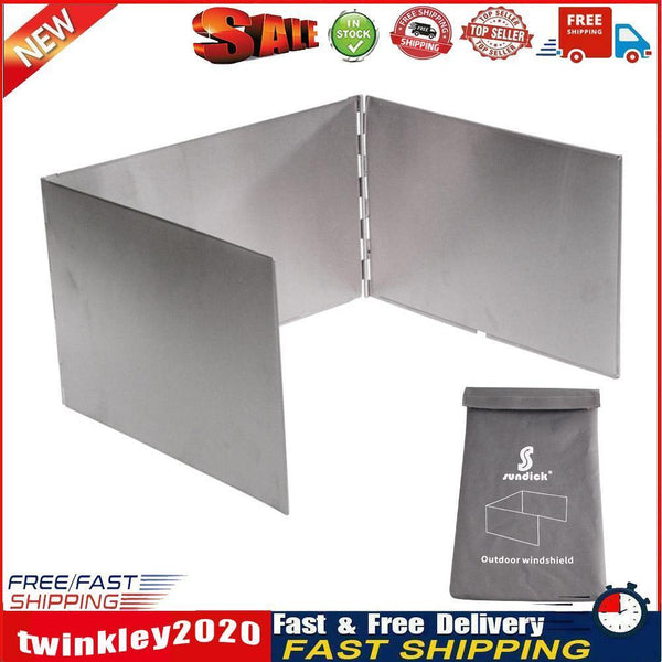 Foldable Gas Stove Windshield Outdoor Camping Cooking Picnic Wind Screen Newly