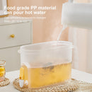Plastic Cold Kettle with Faucet Large Capacity Beverage Container (White) Newly