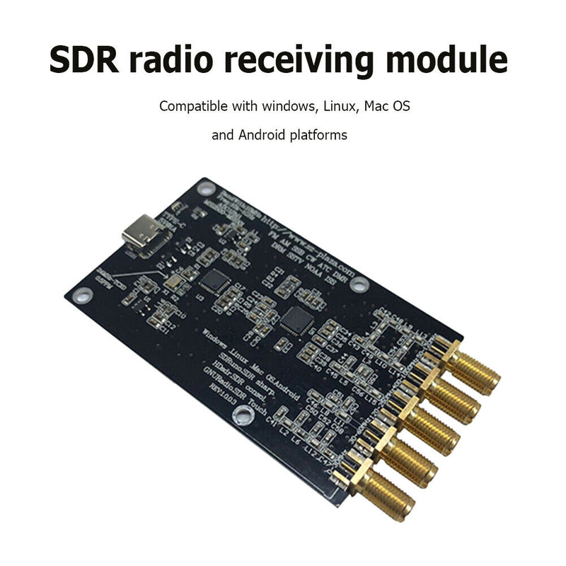 SDR Receiver Module AM FM Band Receiver Board USB-C 10K-1GHz for Windows/Linux
