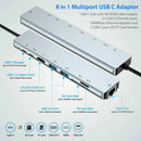 Gigabit Ethernet Dongle USB 3.0 Port 4K HDMI Adapter 87W PD Type C To USB-C Hub
