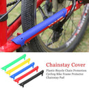 Plastic Bicycle Chain Protection Bike Frame Protector Chainstay Pad (Red)