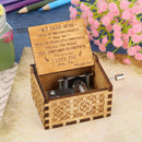 Retro Carved Hand Cranked Music Box Wooden Manual Child Birthday Gift Home Decor