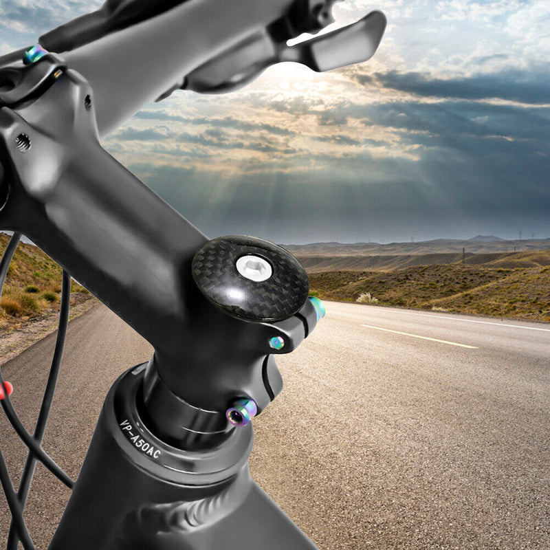 Bicycle Headset Stem Top Cap Carbon Fiber Mountain Bike Headset Top Cover B
