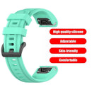 20mm Silicone Watch Band for Garmin Fenix 7S Bracelet Strap (Lake Blue)